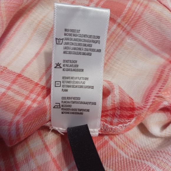 Buffalo David Bitton Ruffled Plaid Could Shoulder Top Blouse Size-XS - Picture 8 of 8